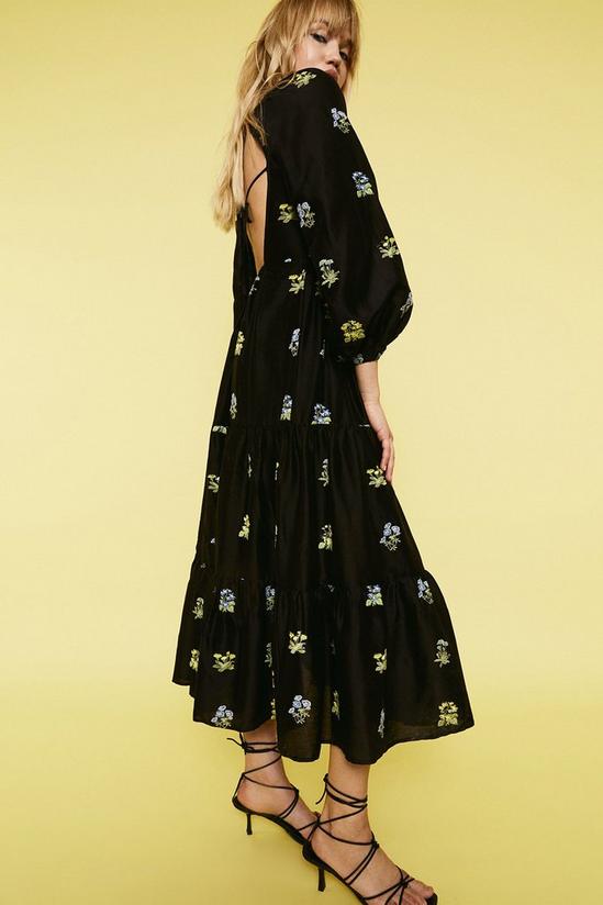Warehouse Embroidery Tiered Maxi Dress 1