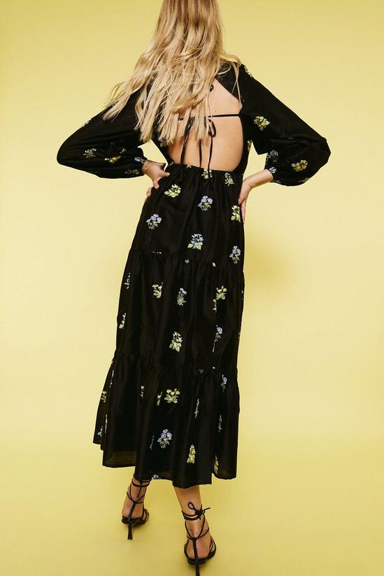 Warehouse Embroidery Tiered Maxi Dress 3
