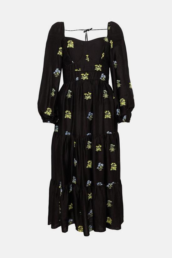 Warehouse Embroidery Tiered Maxi Dress 4