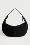 Warehouse Shoulder Slouch Bag Suede Leather Mix thumbnail 2