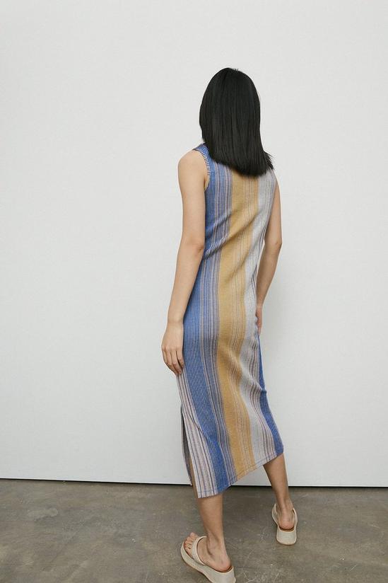 Warehouse Vertical Stripe Sleeveless Midi Dress 3