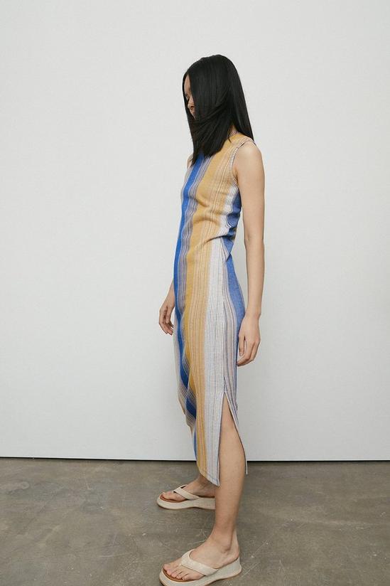 Warehouse Vertical Stripe Sleeveless Midi Dress 5