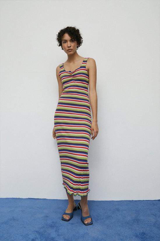 Warehouse Textured Cami Midi Dress 2