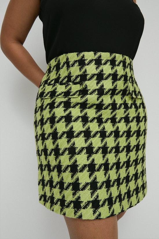 Warehouse Plus Size Dogstooth Flap Pocket Pelmet Skirt 1