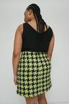 Warehouse Plus Size Dogstooth Flap Pocket Pelmet Skirt thumbnail 3