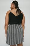 Warehouse Plus Size Herringbone Flap Pocket Pelmet Skirt thumbnail 3