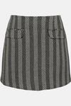 Warehouse Plus Size Herringbone Flap Pocket Pelmet Skirt thumbnail 4