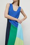 Warehouse Pique Colourblock Sleeveless Midi Dress thumbnail 2
