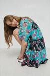 Warehouse Mini Tiered Smock Dress In Mix Floral thumbnail 1