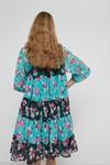Warehouse Mini Tiered Smock Dress In Mix Floral thumbnail 3