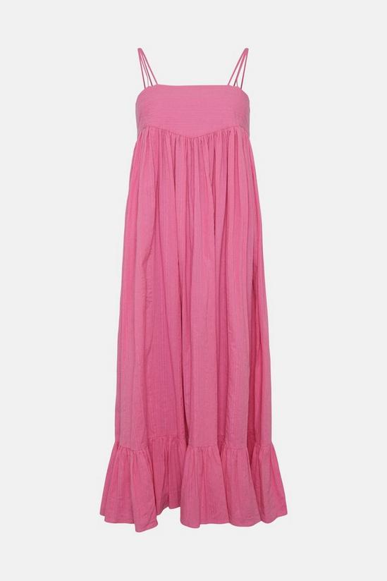 Warehouse Beach Cotton Seersucker Strappy Midi Dress 4