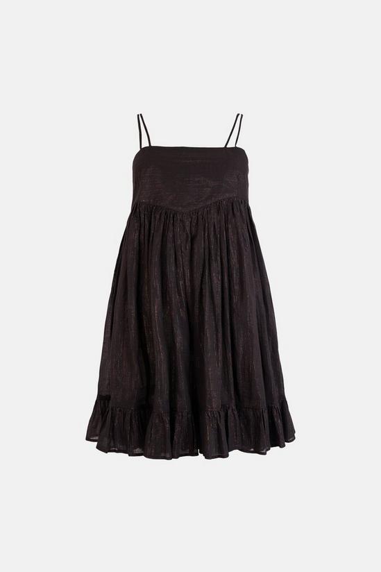 Warehouse Beach Cotton Shimmer Strappy Mini Dress 4