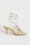 Warehouse Knotted Strappy Low Heel Sandal thumbnail 1