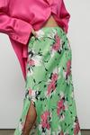 Warehouse Satin Slip Skirt In Floral thumbnail 2