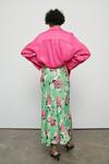 Warehouse Satin Slip Skirt In Floral thumbnail 3