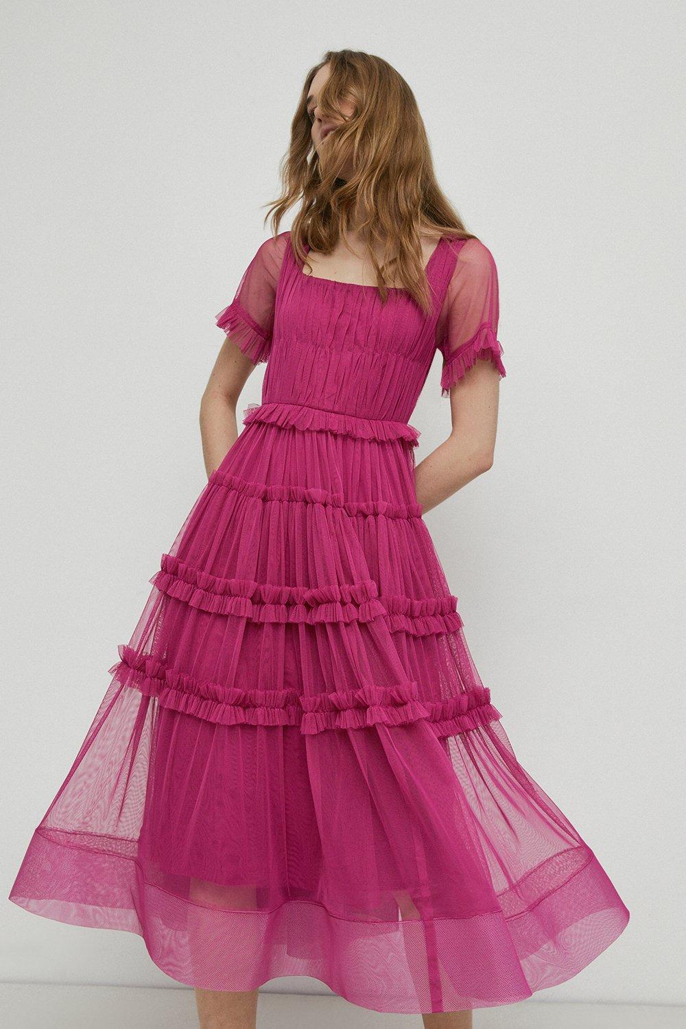 Warehouse sales pink dress