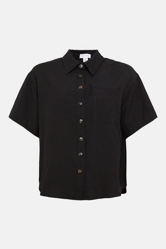 Warehouse Linen Mix Short Sleeve Shirt 4