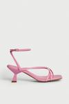 Warehouse Low Strappy Heeled Sandal thumbnail 1