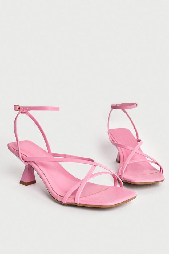 Warehouse Low Strappy Heeled Sandal 2