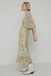 Warehouse Sparkle Shirred Bodice Maxi Dress In Floral thumbnail 2