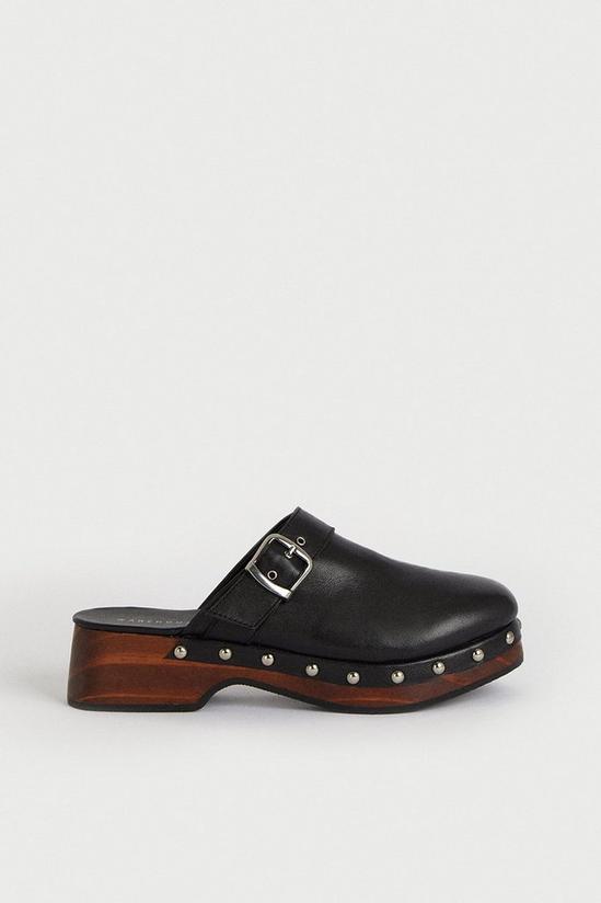 Warehouse Real Leather Oversize Studded Clog 1
