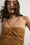 Warehouse Gold Chain Jacquard Midi Dress thumbnail 2