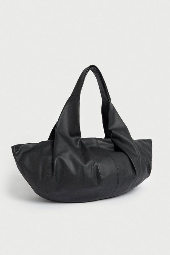 Warehouse Real Leather Half Moon Shoulder Bag 3