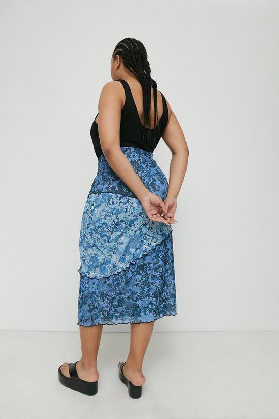 Warehouse Jemma Lewis X Wh Plus Size Marble Mesh Skirt 3