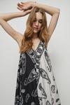 Warehouse Strappy Cami Maxi Dress In Scarf Print thumbnail 2