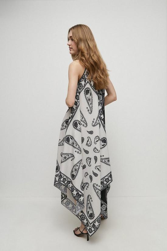 Warehouse Strappy Cami Maxi Dress In Scarf Print 3