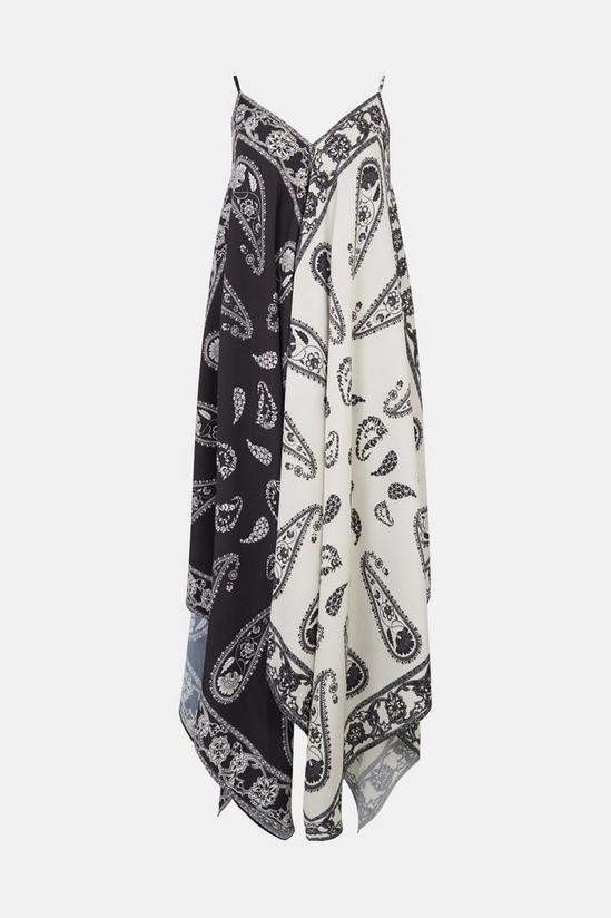 Warehouse Strappy Cami Maxi Dress In Scarf Print 4