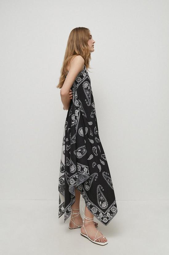 Warehouse Strappy Cami Maxi Dress In Scarf Print 5