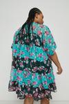 Warehouse Plus Size Mini Tiered Smock Dress In Mix Floral thumbnail 3