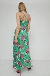 Warehouse Petite Strappy Wrap Maxi Dress In Floral thumbnail 3