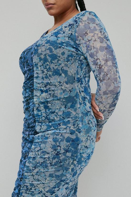 Warehouse Jemma Lewis X Wh Plus Size Marble Spliced Dress 2