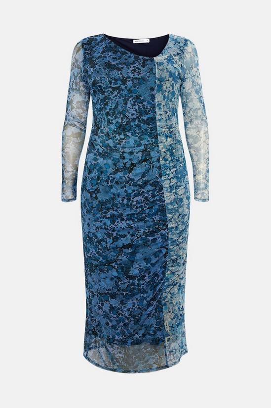 Warehouse Jemma Lewis X Wh Plus Size Marble Spliced Dress 4