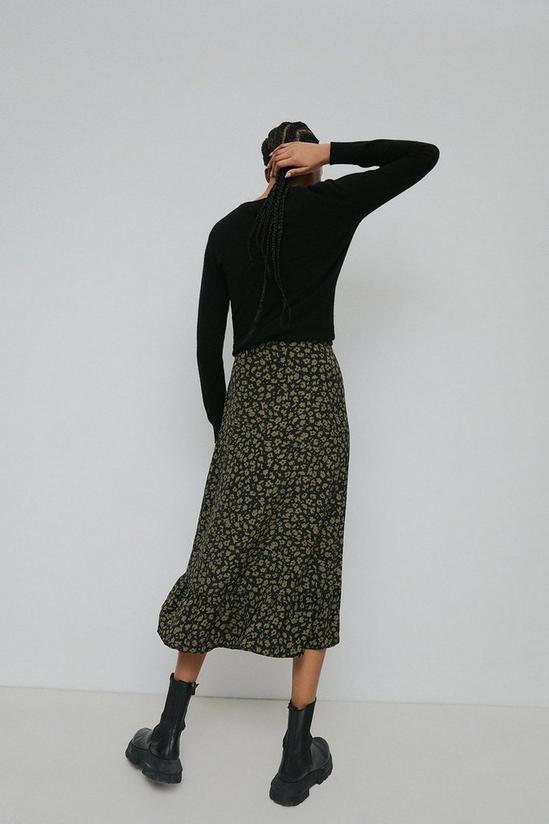 Warehouse Midi Wrap Skirt With Frill In Floral 3