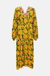 Warehouse V Neck Trim Maxi Dress In Floral thumbnail 4