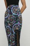 Warehouse Printed Lace Trim Midi Skirt thumbnail 1