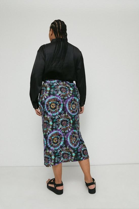 Warehouse Plus Size Printed Lace Trim Midi Skirt 3
