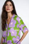 Warehouse Short Sleeve Resort Shirt In Floral thumbnail 1
