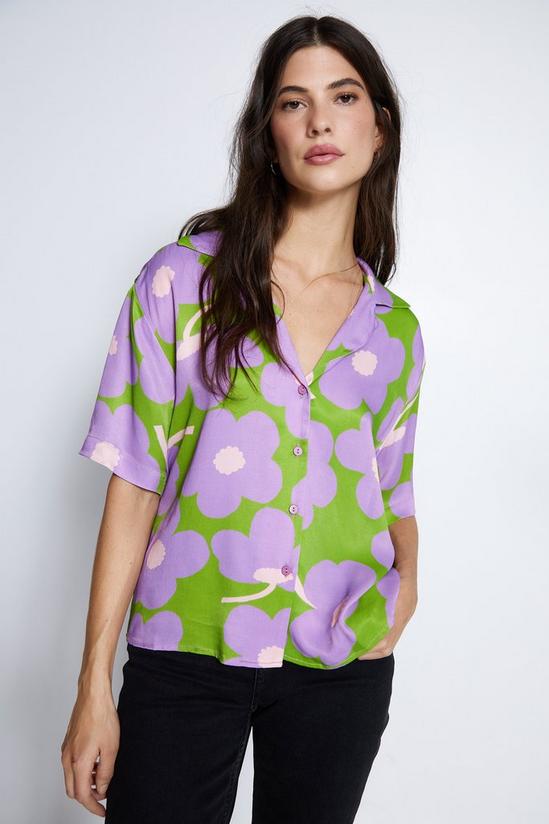 Warehouse Short Sleeve Resort Shirt In Floral 2
