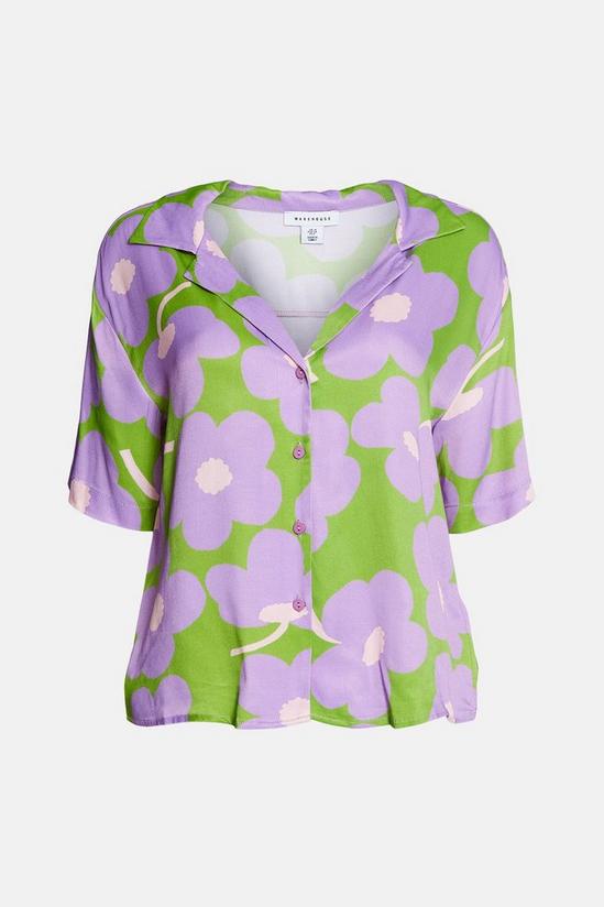 Warehouse Short Sleeve Resort Shirt In Floral 4