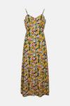 Warehouse Floral Button Through Cami Midi Dress thumbnail 4
