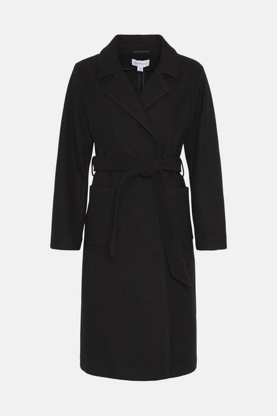 Warehouse Petite Wrap Front Belted Coat 4