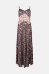 Warehouse Lace Satin Midi Dress In Mixed Print thumbnail 4