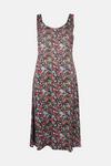 Warehouse Satin Midi Dress In Floral thumbnail 4