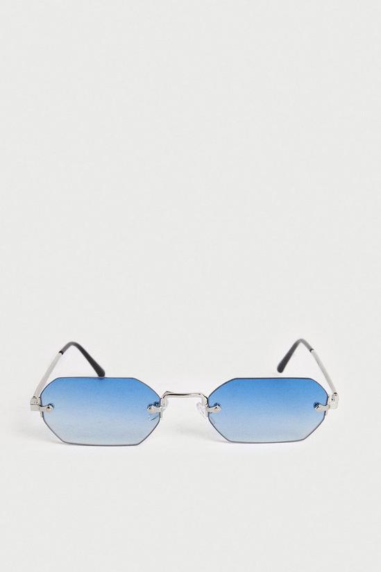 Warehouse 90s Square Sunglasses With Tinted Lenses 1