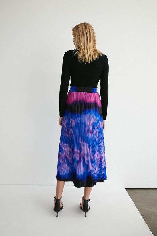Warehouse Printed Plisse Full Midi Skirt 3