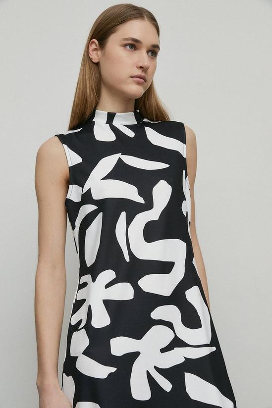 Warehouse Abstract Print Jersey Crepe Midi Dress 2